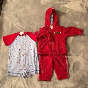 Sweatsuit and Short Sleeve Onesie